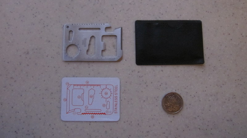 Saber card multi-function life-saving card Camping outdoor tool card Good quality silver black cover