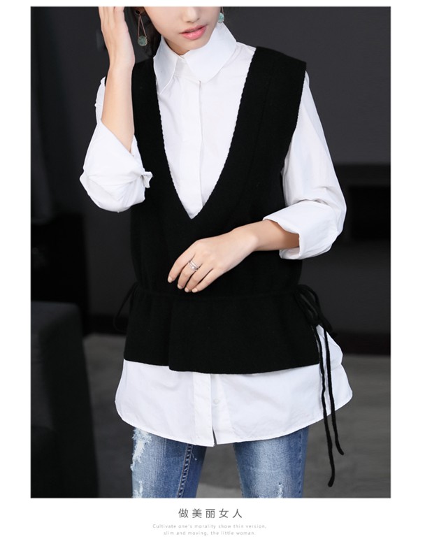 Bearskin eo sâu cổ chữ V áo len cashmere áo đôi đan áo len cashmere áo mùa thu nữ và mùa đông ở châu Âu và châu Mỹ nữ xu hướng áo khoác nữ 2021