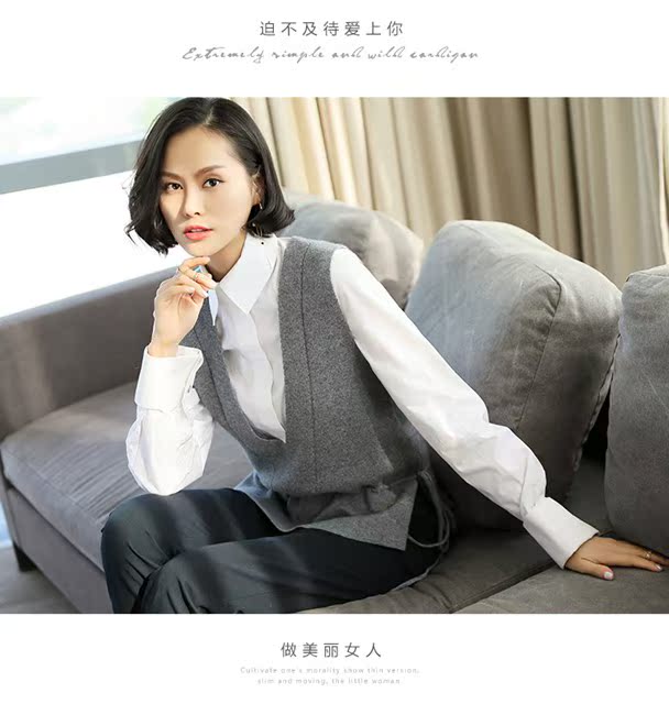 Bearskin eo sâu cổ chữ V áo len cashmere áo đôi đan áo len cashmere áo mùa thu nữ và mùa đông ở châu Âu và châu Mỹ nữ xu hướng áo khoác nữ 2021