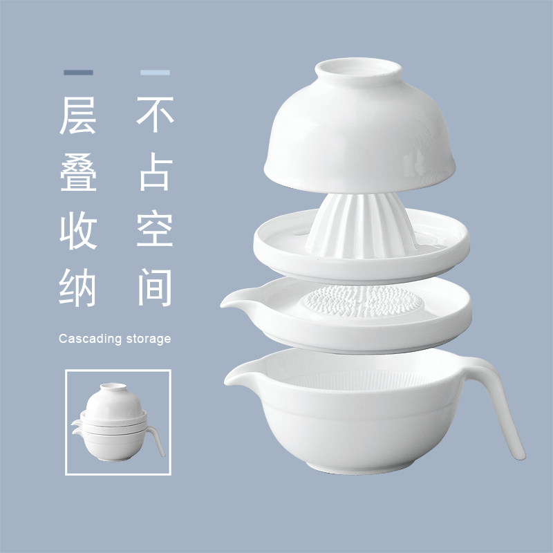 Ceramic Grinding Machine Baby Baby Deputy Food Grinding Bowl Tool Apple Clay Vegetable Clay Rice Burnt Cuisine Machine Suit