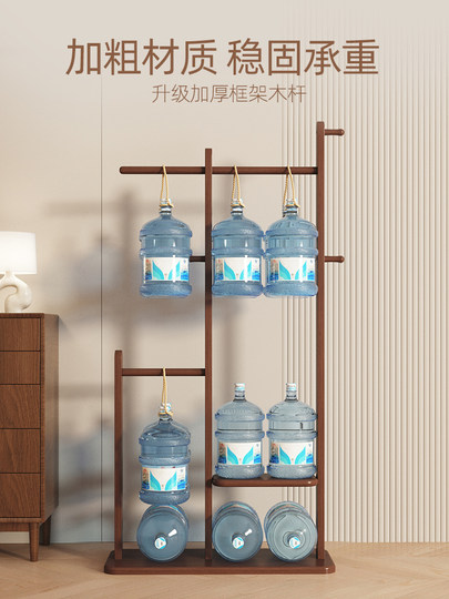 Medieval style solid wood floor-standing clothes rack for home bedroom room living room 2026 new vertical high-end coat rack