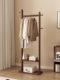 Solid Wood Floor-Standing Clothes Rack for Home Use, Bedroom Bedside, Entryway, Standing Coat Rack, Room Office Small Storage Rack
