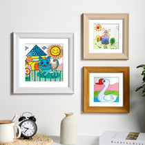 American retro childrens creative square frame mounting wall art classroom display 16 inch stage frame
