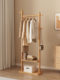 Solid Wood Floor-Standing Clothes Rack for Home Use, Bedroom Bedside, Entryway, Standing Coat Rack, Room Office Small Storage Rack