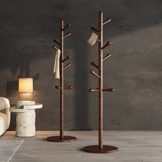 Chinese-Style Solid Wood Floor-Standing Coat Rack for Bedroom, Home, Living Room, Office, 2026 New Model, High-End Vertical Coat Rack