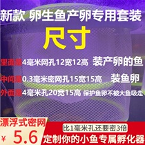  Suspended fish tank isolation net Aquarium isolation box Guppy betta hatching box breeding box to protect small fish