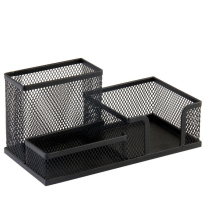 Iron Mesh New other shelf Pen Holder Stationery Containing Box Durable Office Supplies Metal Composite Cylinder Trig Base