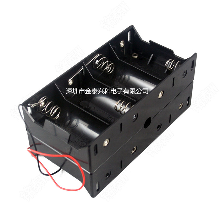 Number 1 8 sections Back to back Battery holder Backfold battery case D Type 8 Section of battery case Large number eight section battery case 12v