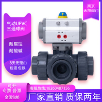 Q664 5F-10S pneumatic ball valve acid and alkali resistant pvc ball valve 15 20 25 32 40 50 65