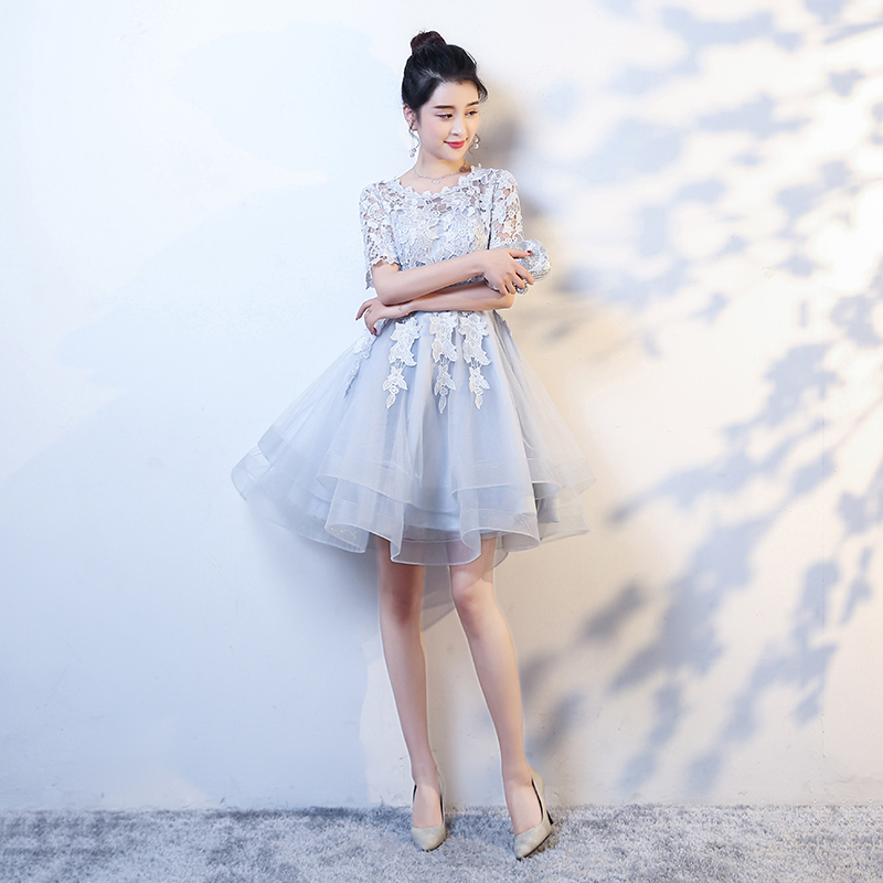  M+Silver -gray -short skirt  