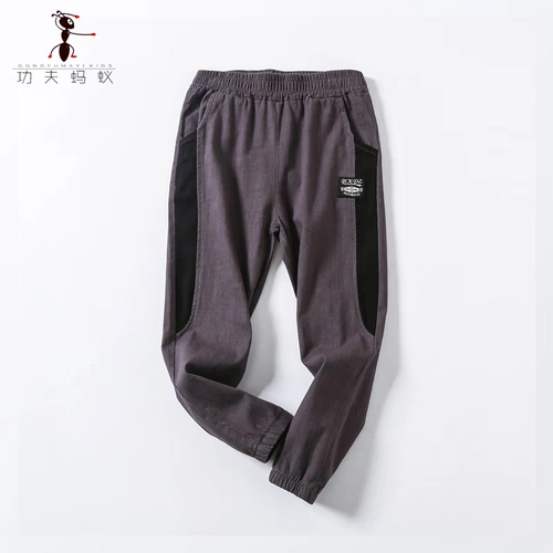 Весенние летние штаны для мальчиков, детское средство от комаров, 20 года, из хлопка и льна, подходят для подростков