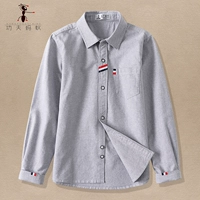 Рубашка для мальчиков, осенний детский лонгслив, в корейском стиле, подходит для подростков