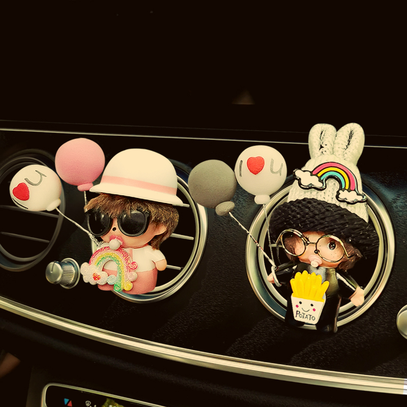 Car Air Outlet Perfume On-board Cute Card Vent Fragrant Lavender Small Doll In-car Adornment Woman
