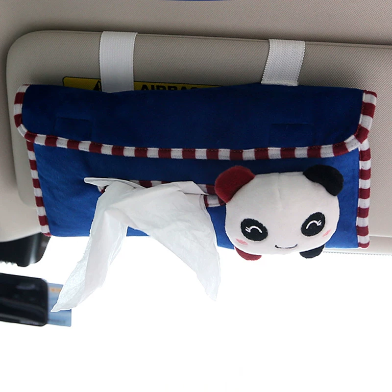Car paper tissue box car paper towel pumping cartoon -type creative sunburn car on board pumping boxes car supplies