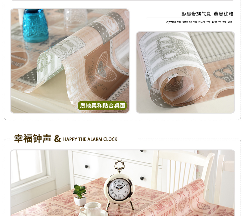 Hiện đại nhỏ gọn bảng không thấm nước PVC mềm dẻo vải dày cà phê kính bảng pad tấm khăn trải bàn dùng một lần tinh thể tùy chỉnh - Khăn trải bàn khăn lót bàn phòng khách