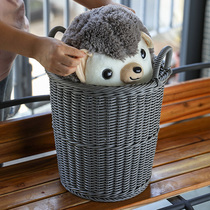 Kens solid plastic rattan dirty clothes bucket dirty clothes storage basket laundry basket toy bucket