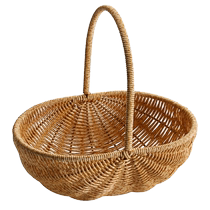 Kens creative watermelon basket imitation rattan shopping basket shopping basket fruit basket picking basket outdoor picnic basket