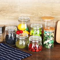 Glass Seal Tank Kitchen Storage Tank Buckle Seasoning Bottle Honey Bottle Homemade Salty Jar Sauerkraut Bottle