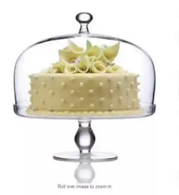Export European-style transparent glass high foot cake pan fruit dessert table cake tray wedding table