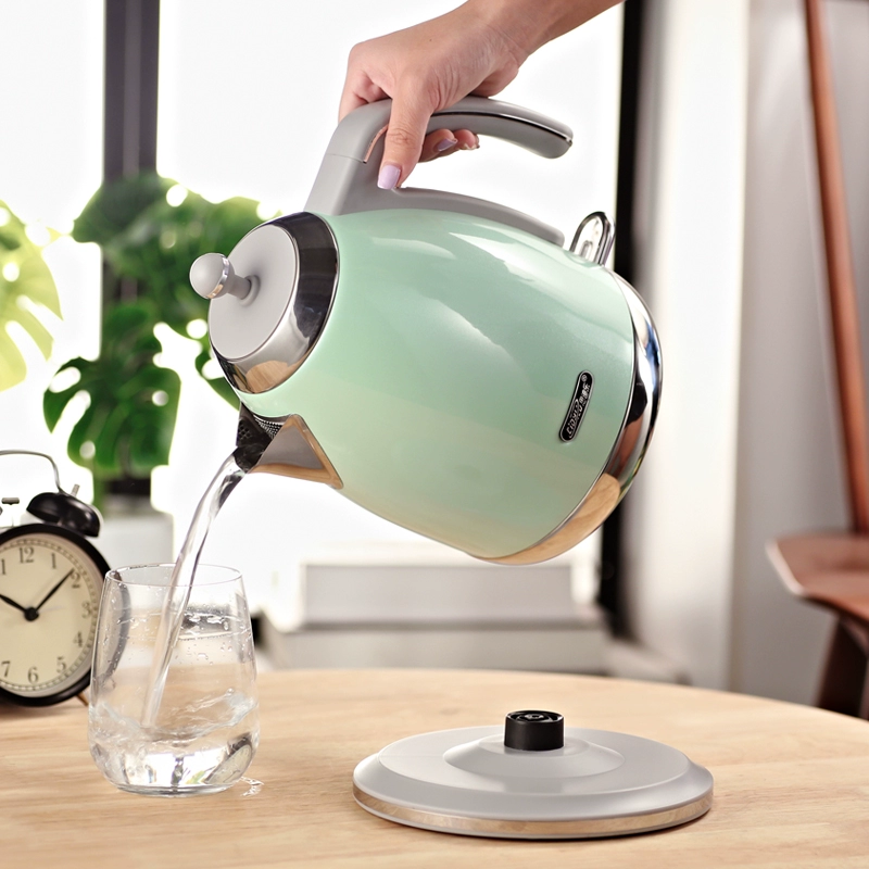 Sidi Leyan giá trị gia đình ấm đun nước điện ấm đun nước tự động tắt nồi nhanh 304 thép không gỉ 1.7L mở ấm - ấm đun nước điện