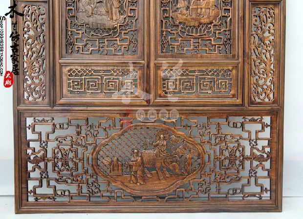 Dongyang khắc gỗ / màn hình cổ Trung Quốc / trần / vách ngăn hiên / lưới / cửa gỗ rắn và cửa sổ / chạm khắc cửa sổ phụ nữ - Màn hình / Cửa sổ vách ngăn gỗ