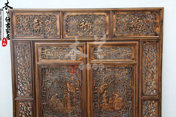 Dongyang khắc gỗ / màn hình cổ Trung Quốc / trần / vách ngăn hiên / lưới / cửa gỗ rắn và cửa sổ / chạm khắc cửa sổ phụ nữ - Màn hình / Cửa sổ vách ngăn gỗ