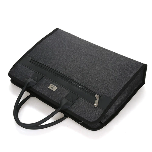 Портативная барсетка для документов, ноутбук с молнией, вместительная и большая сумка для хранения, бизнес-версия, ткань оксфорд, с печатью вашего логотипа