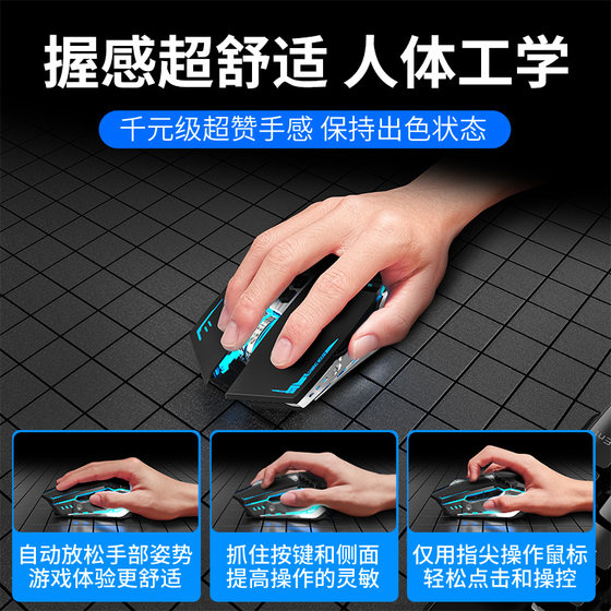 Forwarder electric competition mouse wired mechanical game macro computer big hand metal non-silent mute lol dedicated