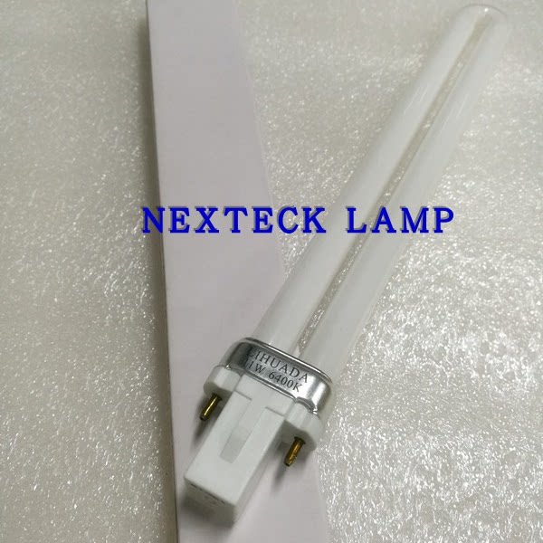 国产利华达三基色灯管11W6400k方头两针插管 电感118台灯用