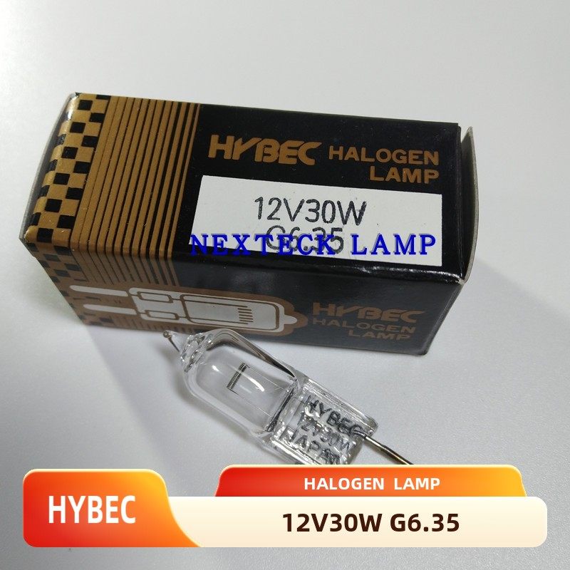 现货原装HYBEC卤素灯泡JC12V30W G6.35横丝2000小时MADE IN JAPAN