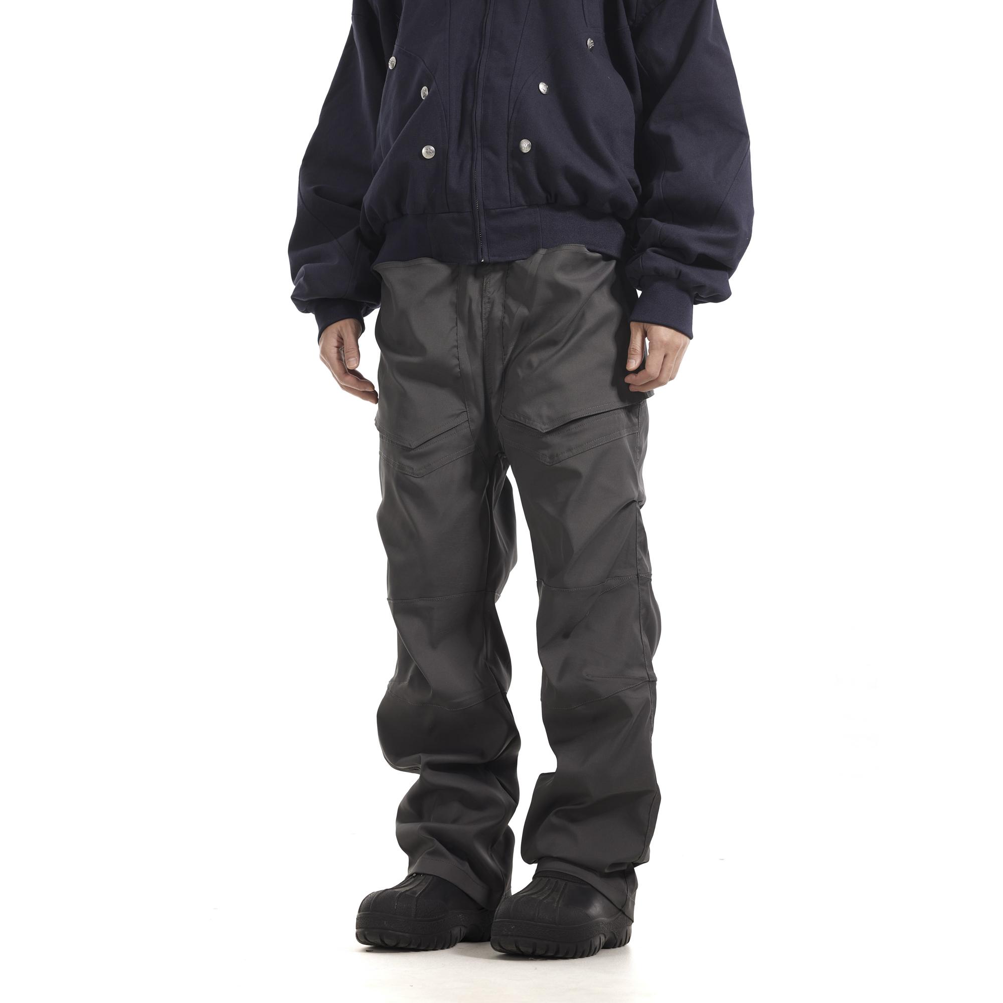 BTSG ニッチ レトロ 雰囲気 立体カット プリーツ グレー タクティカル 防風 ナイロン アウトドア 登山 カジュアル パンツ