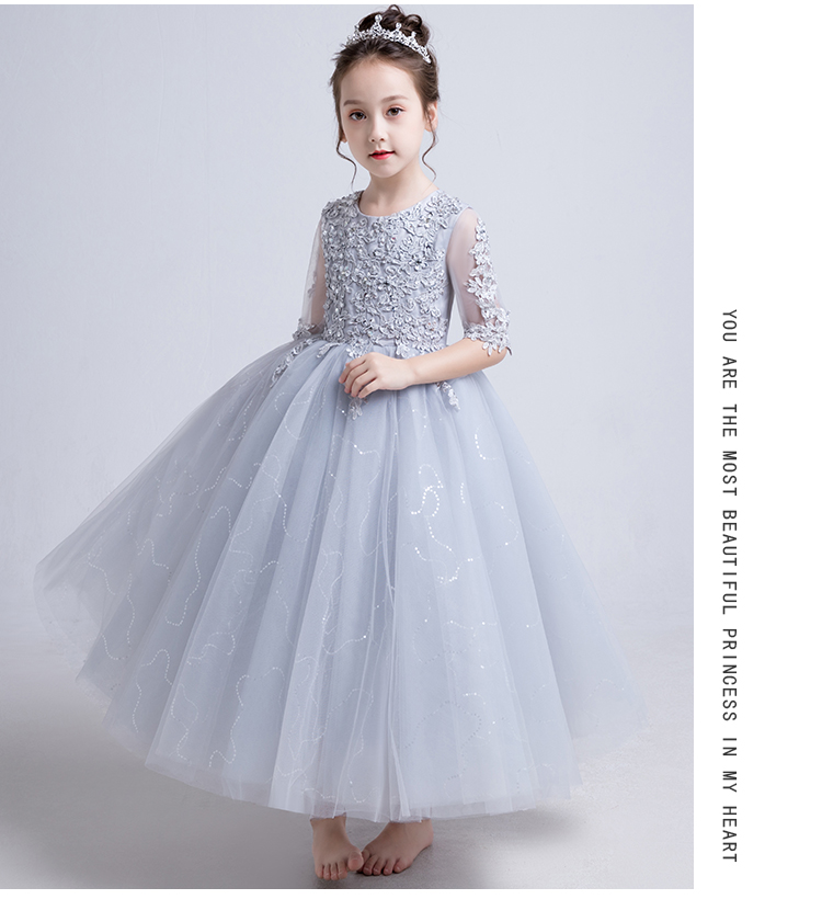Trẻ em ăn mặc công chúa váy cô gái váy hoa cô gái piano trang phục nhỏ chủ nhà sinh nhật buổi tối váy cho bé gái 10 tuổi