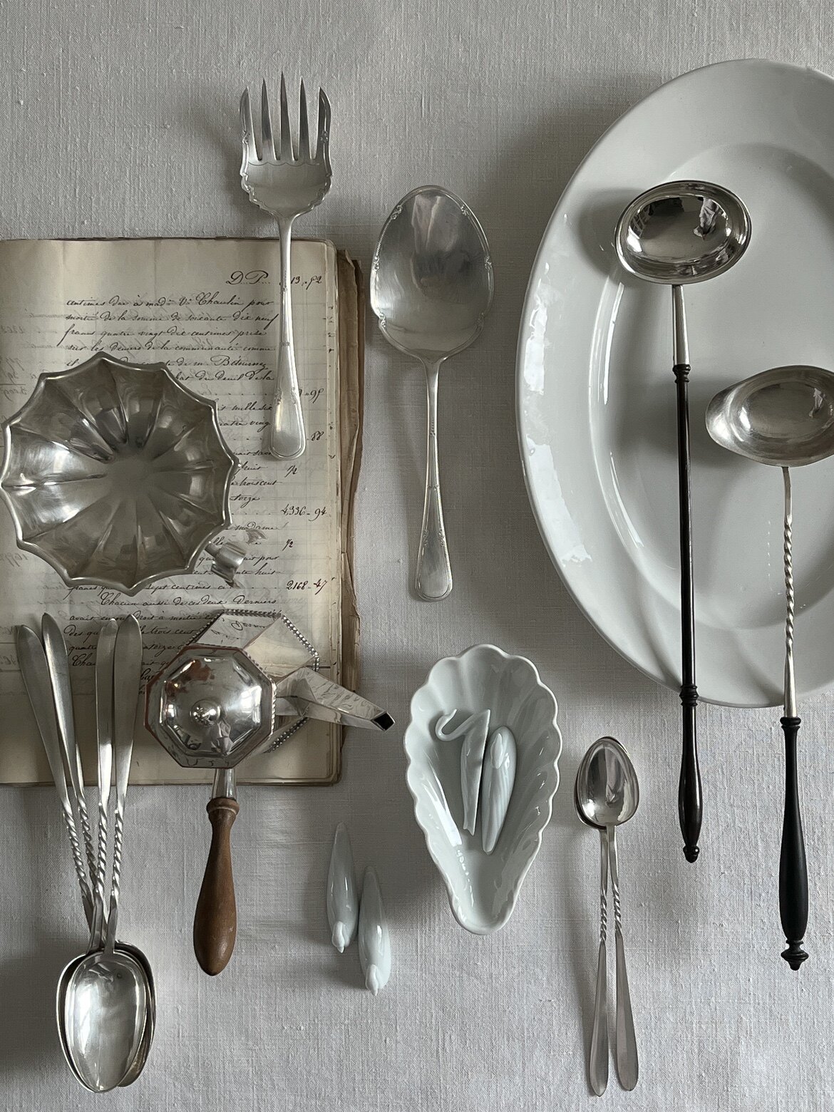 товар из китая dolores antique｜英国古董镀银长勺中古搅拌勺