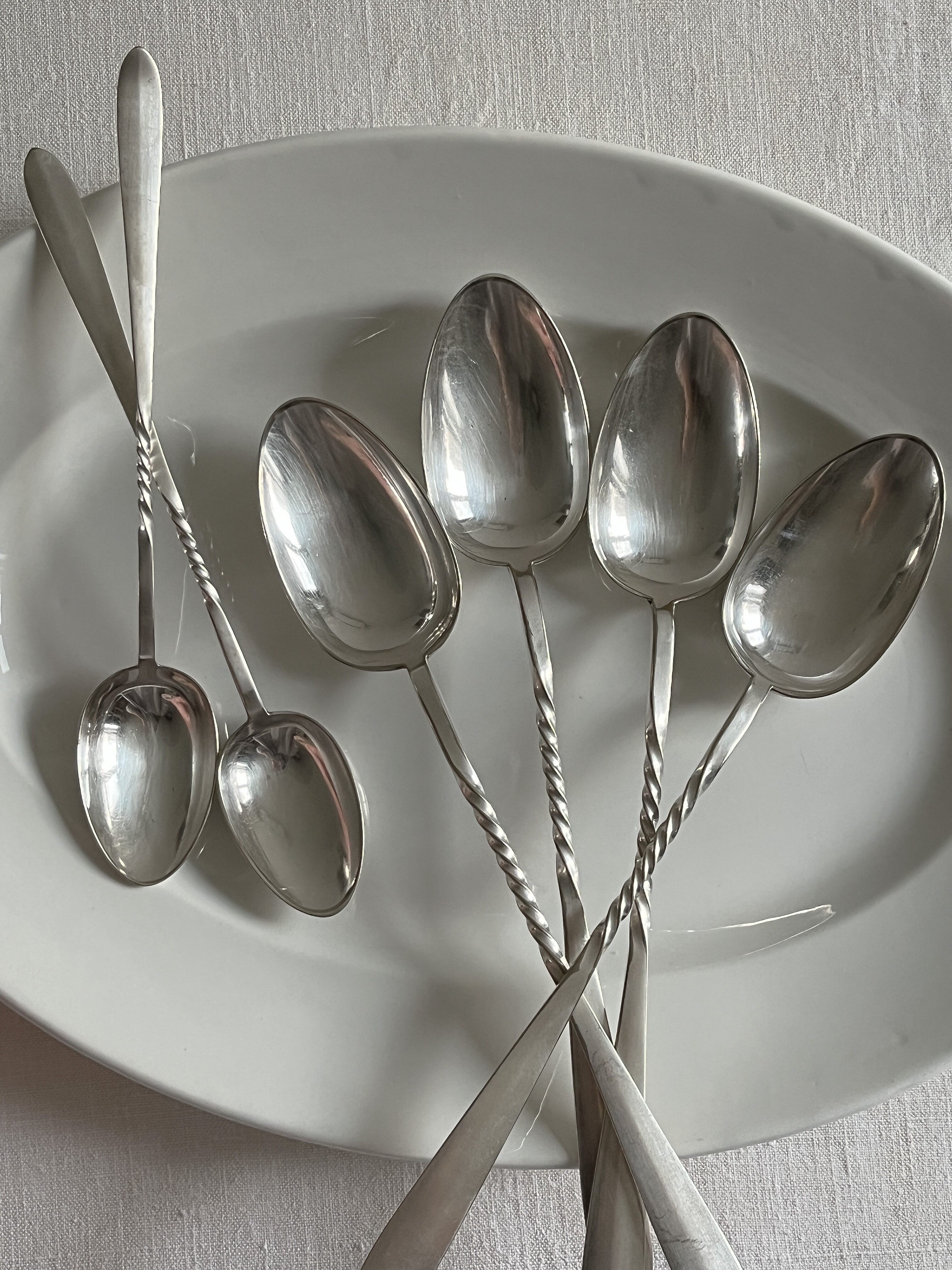 товар из китая dolores antique｜英国古董镀银长勺中古搅拌勺