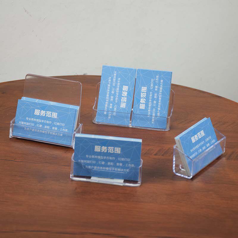 Desktop personality business card box Korean office creative business card table business card box Large capacity exhibition business card holder transparent