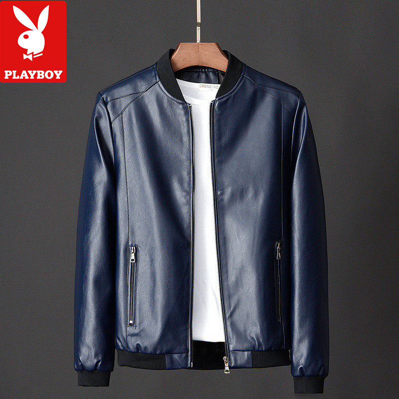 Floral Playboy fur coat men's defense genuine leather 2020 Korean version Trend handsome young men's spring and autumn jacket jacket