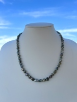 Nanyang Tahitian black butterfly keshi seedless seawater pearl necklace 3-7mm shipped from Japan