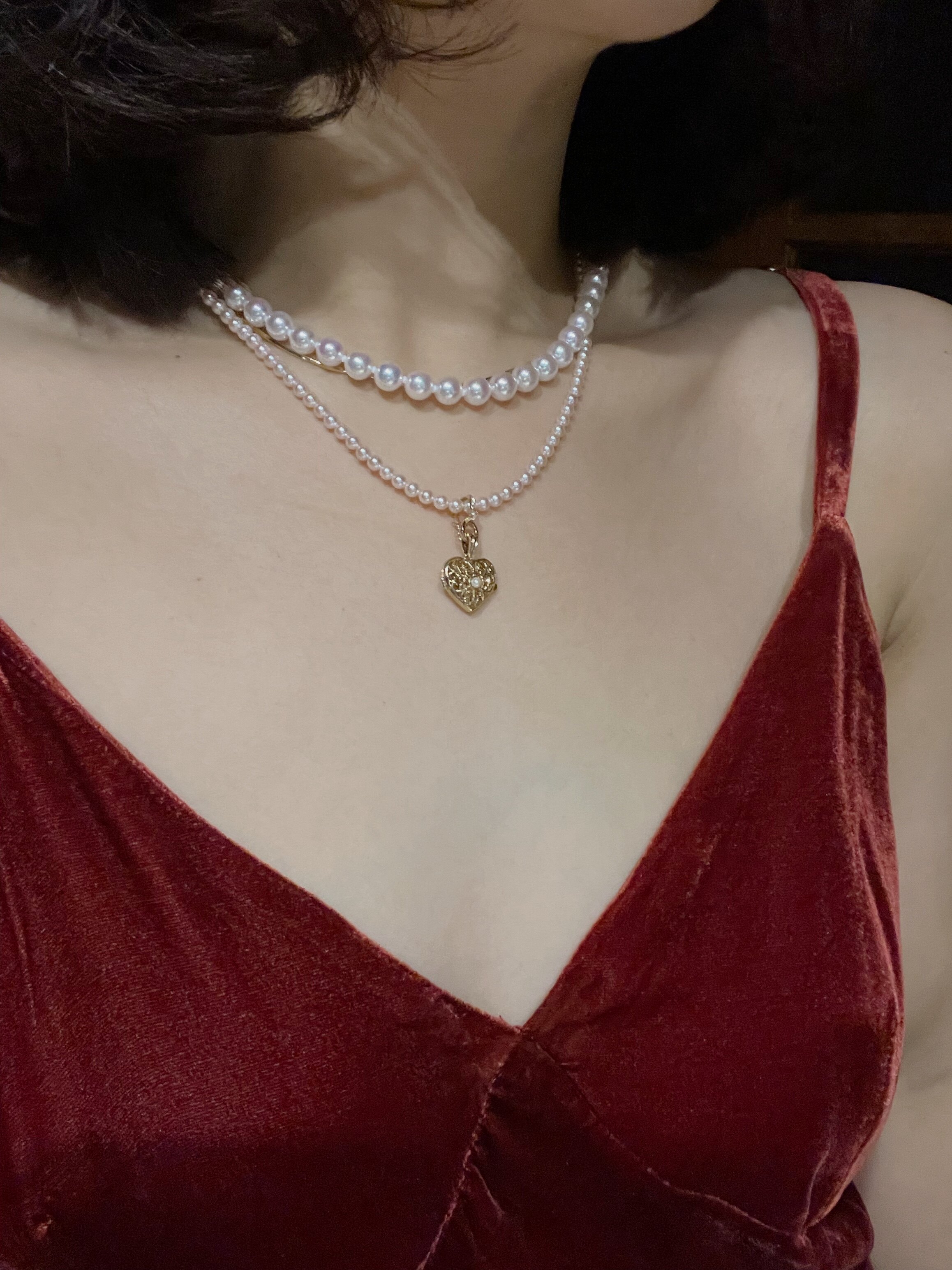 Extremely Light Day Woman Japan Agu House Akoya7-7 5 Sea Water Pearl Delivered K Gold Ear Needle Sleeve Chain True Scientific Research