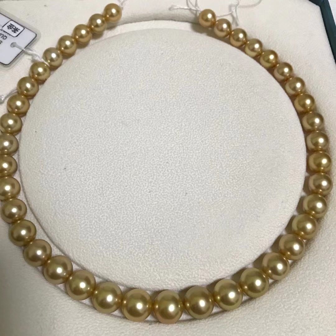 Nanyang Golden Pearl Water Bracelet 9 2 - 11 8 Jingjiao Lighthi Japanese true research certificate