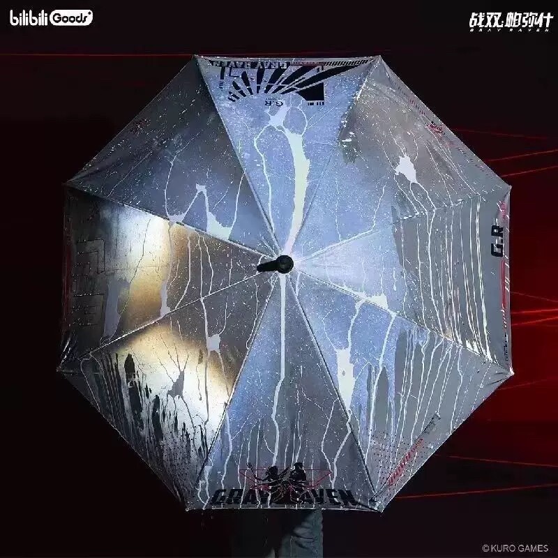 Official Bilibili New Product Zhan Shuang Pa Mi Shi Two-Tone Gold Anime-Themed Merchandise Series Reflective Long-Handled Umbrella Official Bilibili New Product Zhan Shuang Pa Mi Shi Two-Tone Gold Anime-Themed Merchandise Series Reflective Long-Handled Umbrella