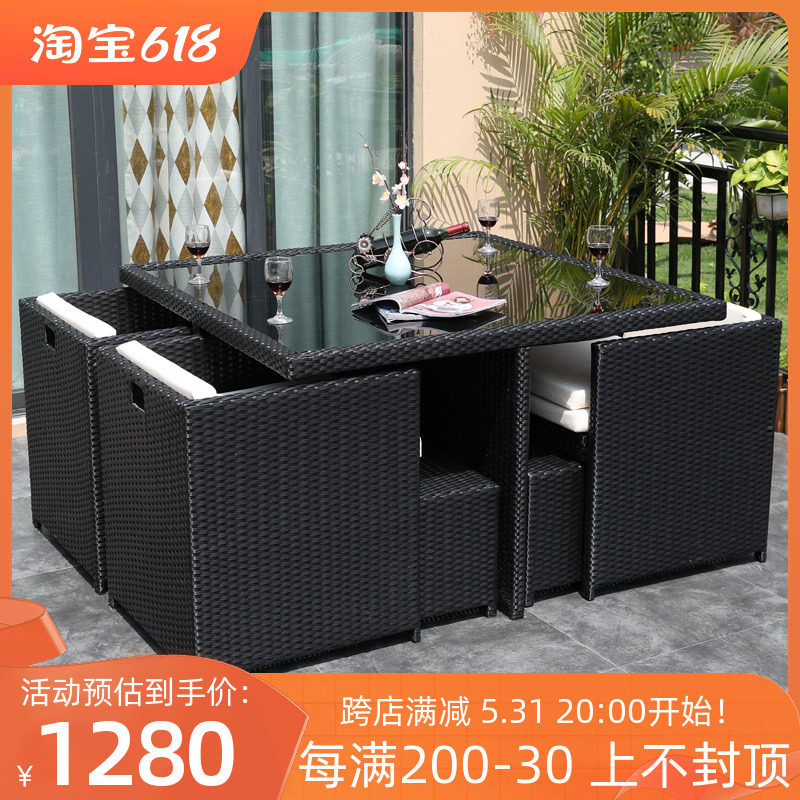 Outdoor sofa vine chair garden open-air casual vine terrace outdoor vine furniture