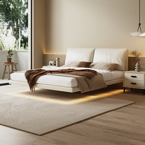 Fimax Italian minimalist leather suspended bed 2024 new leather art bed light luxury small apartment master bedroom double bed