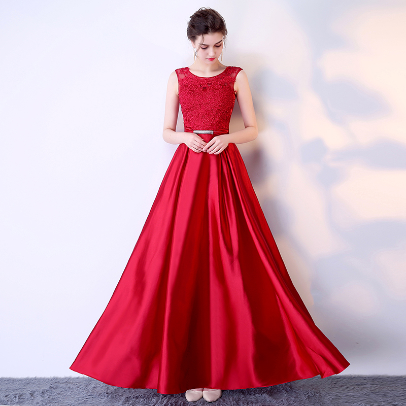 Evening Dress for Women 2024 New Long Style Banquet Party Dignified and Elegant Wedding Toast Dress Choir Performance Dress Long Skirt