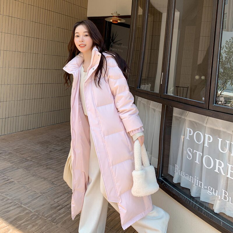 Long Women's down Jacket 2025 Winter New Style Extra-Long Over-The-Knee Loose Unisex Thickened Coat Mid-Length Overcoat