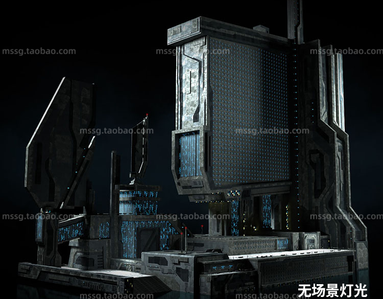 图片[3]-K039科幻工业建筑3d模型格式c4d/blender/fbx/obj-cg男孩