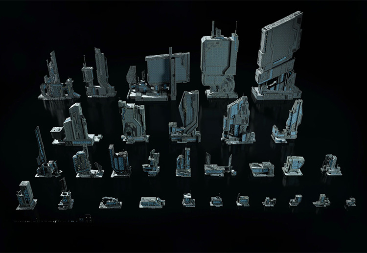 图片[9]-K039科幻工业建筑3d模型格式c4d/blender/fbx/obj-cg男孩