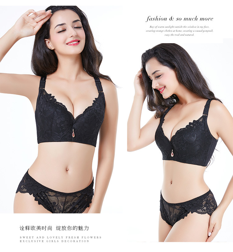 Mỡ mm cộng với phân bón để tăng nhận sữa điều chỉnh áo ngực kích thước lớn đồ lót ren mỏng tập hợp áo ngực nữ khóa ngực đồ lót triumph