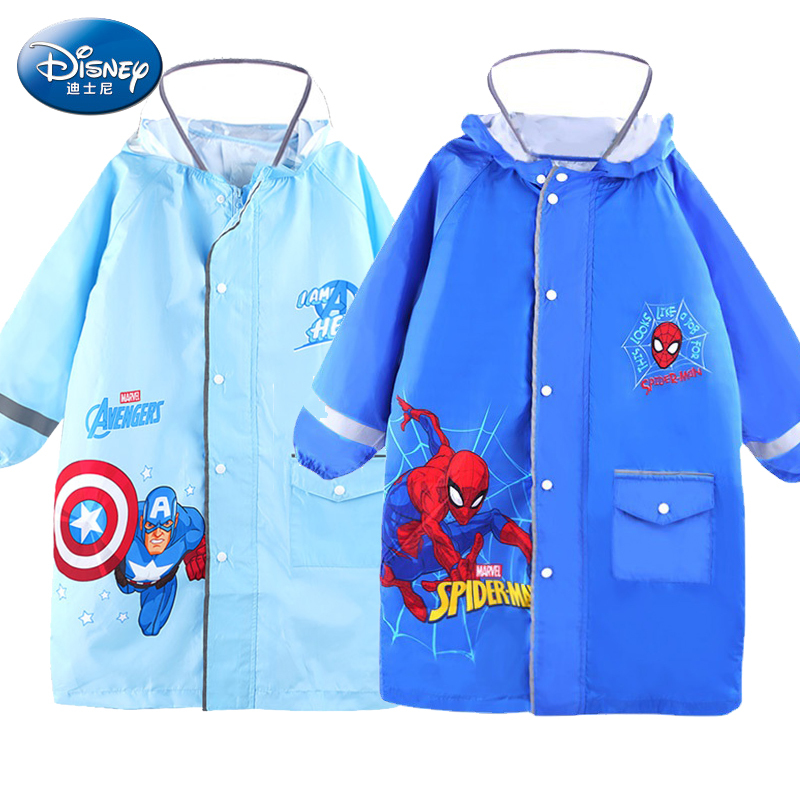 Disney Boys' Raincoat for Elementary School Students, Full-Body Rain Protection for First-Grade Boys, Spider-Man Poncho, Soft Disney Boys' Raincoat for Elementary School Students, Full-Body Rain Protection for First-Grade Boys, Spider-Man Poncho, Soft