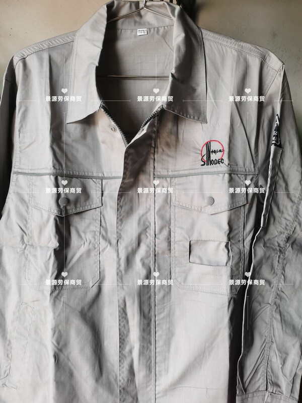 Oil Field Pure Cotton Stone Summer Thin Zipper Mesh Anti-Static Gray Multi-Pocket Large Pocket Labor Protection Work Clothes Men's and Women's Suits