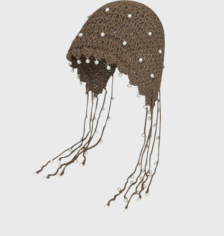 Japanische Retro handgemachte gestrickte Blumenpullover Hüte für Frauen Frühling Sommer dünne hohle atmungsaktive vielseitige Mützen Kappe – Detail 14